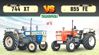 Swaraj 744 XT Vs Swaraj 855 Comparison | Price, Mileage, Specifications | Tractor Review in Hindi