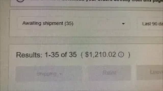 Over $1200 in eBay sales over the weekend!