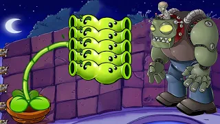 Plants vs Zombies - 1 Peashooter vs Giga Gargantuar vs Zomboss