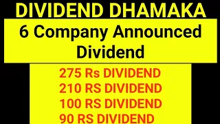 6 company Announcement Dividend |Auguest 2022 | upcoming dividend | dividend Paying stock@stock365