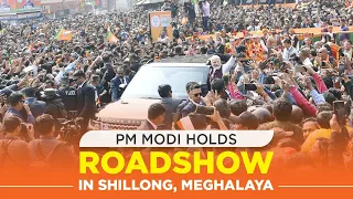 PM Modi holds roadshow in Shillong, Meghalaya