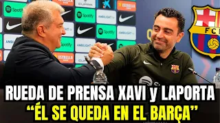 🚨RUEDA DE PRENSA XAVI y LAPORTA: “ÉL SE QUEDA EN EL BARÇA” (NOTICIAS DEL FC BARCELONA )