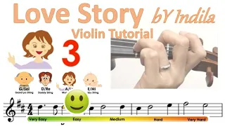 Love story by Indila sheet music and easy violin tutorial