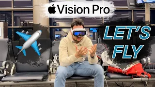 FLYING with $3,500 APPLE VISION PRO ✈️