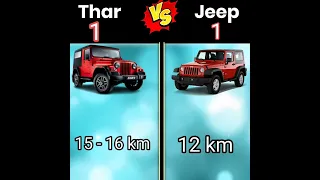 Mahindra Thar VS Jeep Wrangler 😱 #shortsfeed #ytshorts #shorts