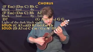 Blackbird (The Beatles) Fingerstyle Ukulele Cover Lesson with Chords/Lyrics