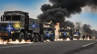 Russian tank destroyer missiles ambush the arrival of elite NATO troops arriving in Ukraine - ARMA 3