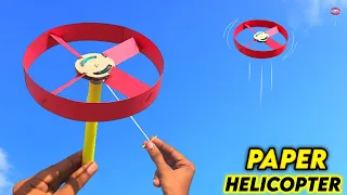 How to make flying helicopter Drone | how to make drone at home | Best paper flying toy