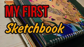 Обзор скетчбука. Sketchbook tour of my FIRST SKETCHBOOK | Мой самый первый скетчбук | рисунки