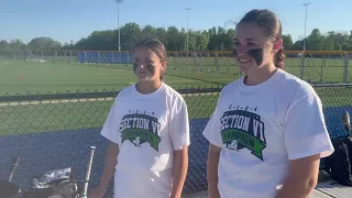 Fredonia’s Jenna Fryberger and Jordan Lucas on beating Depew to become sectional champions