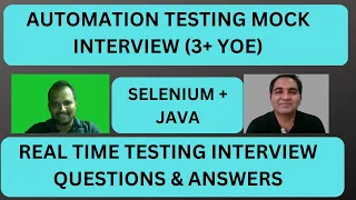 Automation Testing Interview| Java Interview Questions| 3+ YOE