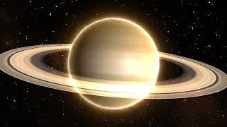 Beautiful View of Planet Saturn from Space Timelapse and Stars 4K 60fps Wallpaper Background