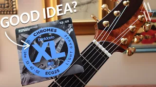 Flat Top Strings on a Flat Wound Guitar (And Vice Versa)