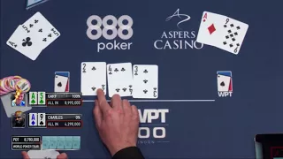 Bad Beat with Straight Flush at WPT500 London Final Table