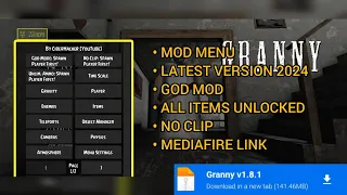 Granny Mod Apk 2024 Latest Version 1.8.1 Apk 🔥 | God Mode, No Clip, Everything Unlocked and more 🔥