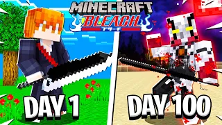 I Survived 100 Days in Minecraft Bleach Mod and Unlocked BANKAI...Here's What Happened