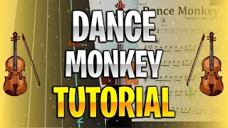 Cómo tocar DANCE MONKEY en violín, Violin Tutorial with sheets and Tabs, Tutorial violino Tabs