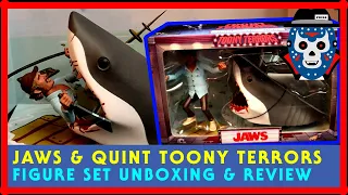 QUINT vs THE JAWS SHARK TOONY TERRORS NECA Figure Set Unboxing and Review - Great White Toy A+