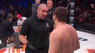 Bellator 215 Highlights: Matt Mitrione Low Blow on Sergei Kharitonov Results in No-Contest