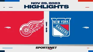 NHL Highlights | Red Wings vs. Rangers - November 29, 2023