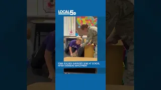 Iowa mom returns home from overseas deployment, surprises sons at school #shorts