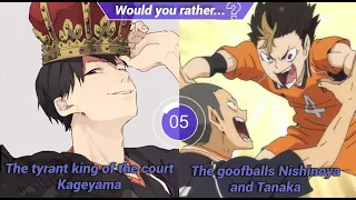 HAIKYUU!! Would You Rather | Would you Rather Haikyuu Edition #4 | Cosplay-FTW