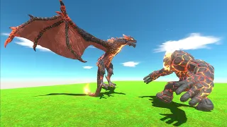 LAVA DRAGON vs LAVA BOY - Animal Revolt Battle Simulator