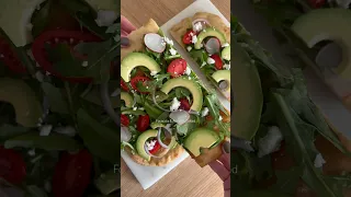 Focaccia Bread With Avocado Salad 🥑 #avocado #focaccia #yummy #breakfast #food #tasty