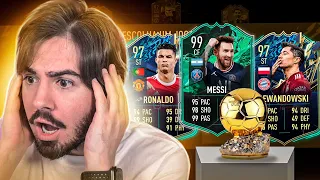 O DRAFT COM MAIS DE 10 BOLAS DE OURO!!! MESSI 99 e CR7 97! FUT DRAFT FIFA 22