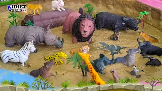 African Jungle Animals Stuck in Mud! 🐘🦓🐅 Kidiez World TV Educational Episode