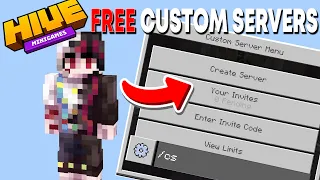 How To Get FREE CUSTOM SERVERS on The Hive (Minecraft Bedrock)