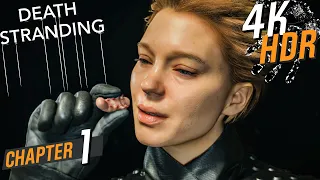 [4K HDR] Death Stranding (Hard / 100% / Exploration). Walkthrough part 1 - Prologue: Fragile