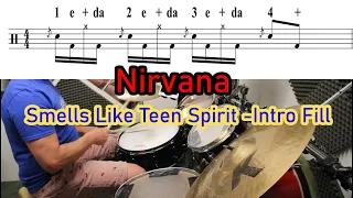 Nirvana -Smells Like Teen Spirit - Intro Drum Fill Tutorial Lesson