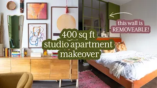 Studio Apartment Makeover With ZERO Closets and Storage