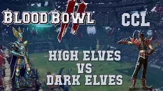 Blood Bowl 2 - High Elves (the Sage) vs Dark Elves - CCL G3