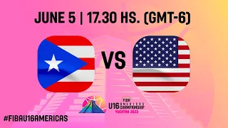 Puerto Rico v USA | Full Basketball Game | FIBA U16 Americas Championship 2023