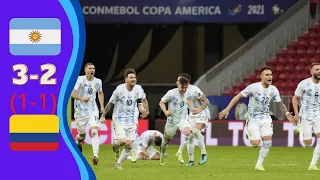 Argentina vs Colombia 3-2 (1-1) All Goal and Extended Highlight 2021