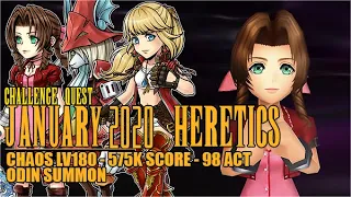 【DFFOO JP】January 2020 Heretics - Challenge Quest