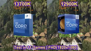 Core i9 12900K vs Core i7 13700K + RTX 4080 - Test in 11 Games | FHD(1920x1080)