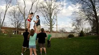 Best College Cheerleading Surprise Marriage Proposal - Stunt Mount Enagement