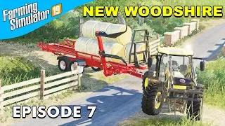 MORE ROUND BALES Farming Simulator 19 Timelapse - New Woodshire Episode 7