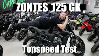 ZONTES 125 GK TOPSPEED TEST 2022 + FAZIT