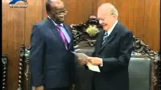 Jornalismo - Presidente do Senado recebe o ministro do STF Joaquim Barbosa - Bloco 1