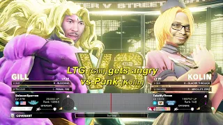 Street Fighter 5 (SFV) - LTG Low Tier God (Gill) gets angry vs Punk (Kolin) | Mar. 23, 2020「スト5」