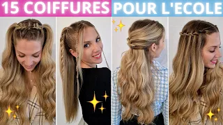 💗 15 COIFFURE OUVERTE CHEVEUX LONGS 💙 Coiffure back to school * Coiffures pour le travail & école