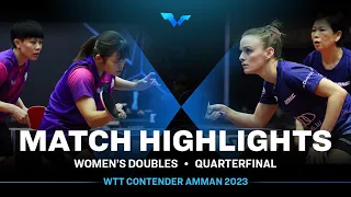 Cheng I-Ching/Li Yu-Jhun vs Sarah De Nutte/Xia Lian Ni | WD QF | WTT Contender Amman 2023