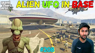 GTA 5 : FOUND ALIEN UFO IN MILITARY BASE | GTA5 GAMEPLAY #208