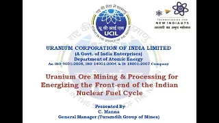 16th INS Webinar: Uranium ore mining & processing for energising the front-end of the Fuel Cycle
