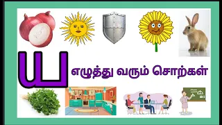 ய எழுத்து வரும் சொற்கள்/உயிர்மெய் எழுத்துக்கள்/அடிப்படை தமிழ் எழுத்துக்கள்/Uyirmei ezhuthukkal