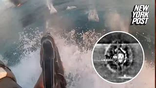 Dramatic video shows Israeli navy unit shooting Hamas terrorists at sea